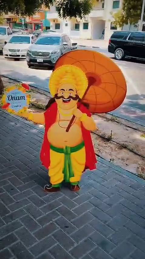 A life-size printed cut-out standee